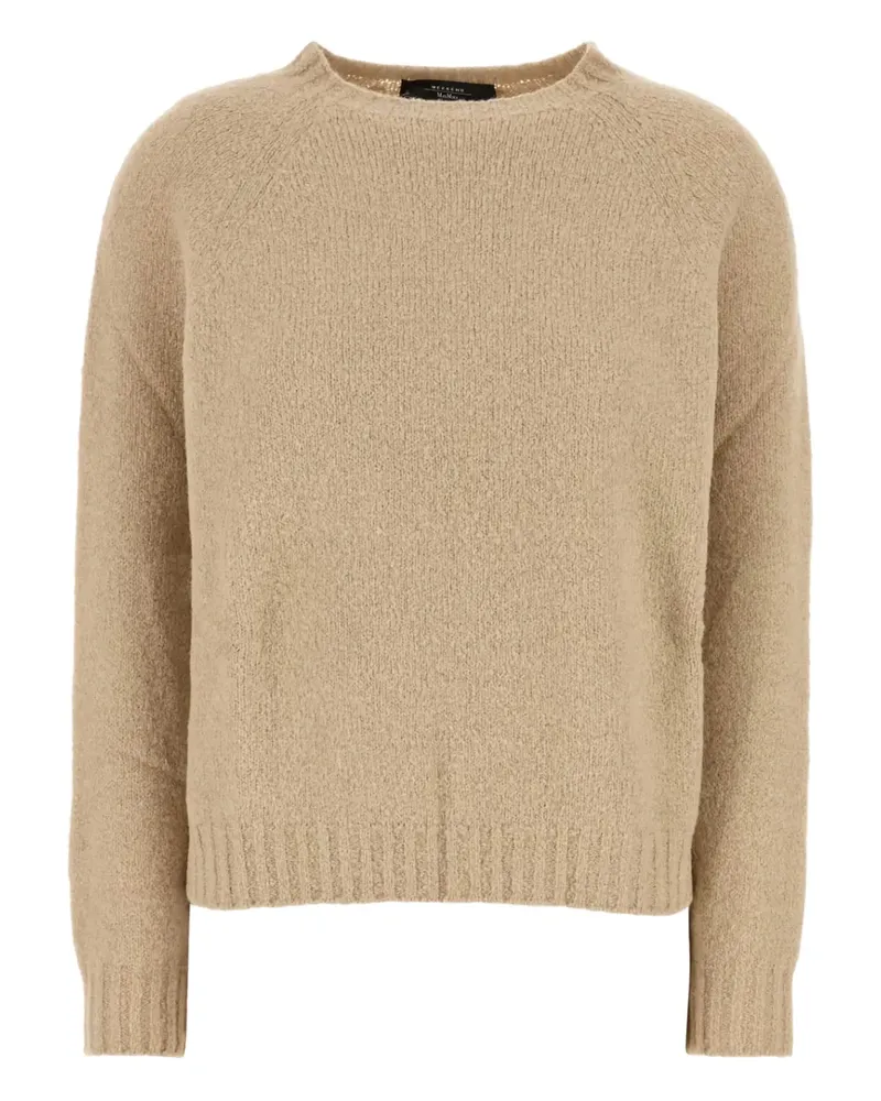Max Mara Strukturierter Strickpullover - Nude Nude