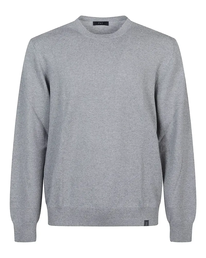 Fay Pullover mit Rundhalsausschnitt - Grau Grau