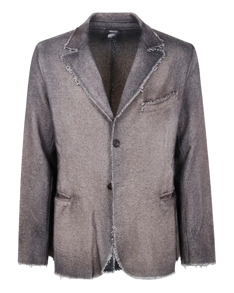 Avant Toi Ausgefranster Blazer - Grau Grau