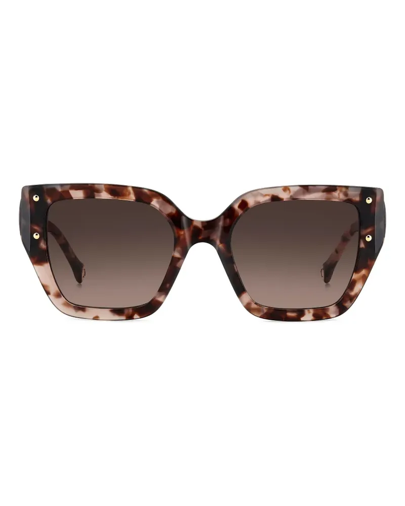 Carolina Herrera New York geometric-frame sunglasses - Braun Braun