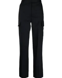 Stella McCartney Gerade Hose mit Cargotaschen Schwarz