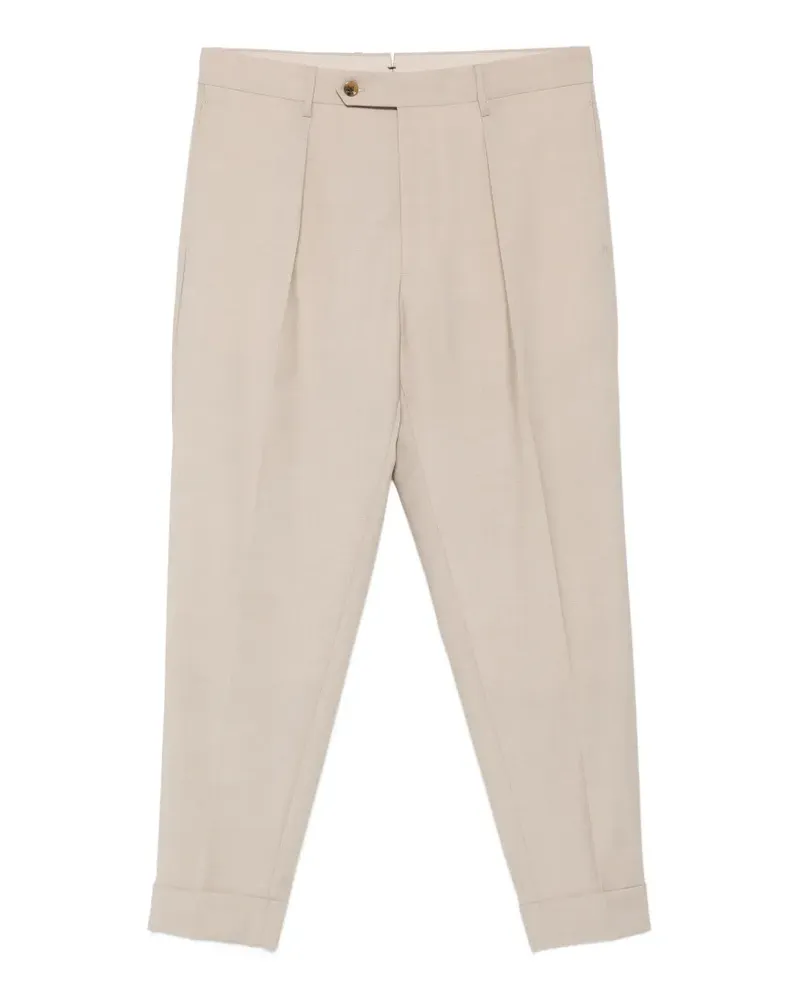 Berwich Chiaia pleated cuffed trousers - Nude Nude