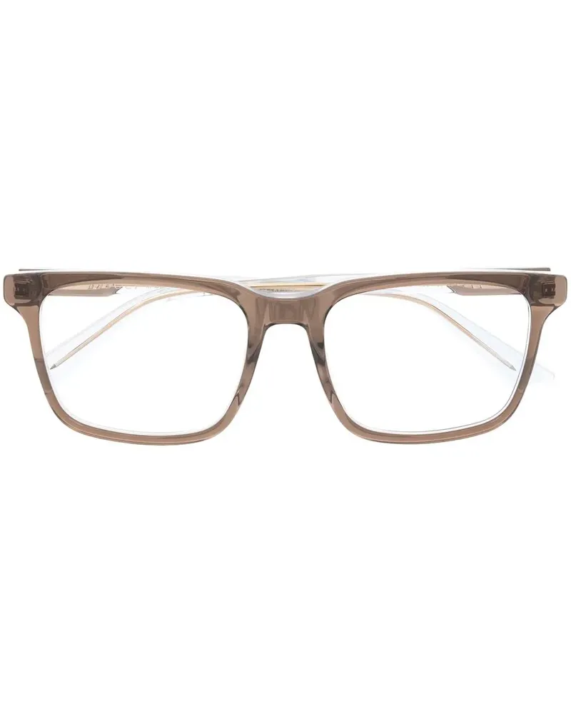Gucci Brille mit eckigem Gestell - Braun Braun