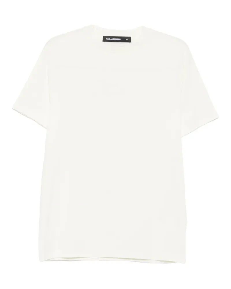 Karl Lagerfeld T-Shirt mit Logo-Stickerei - Nude Nude