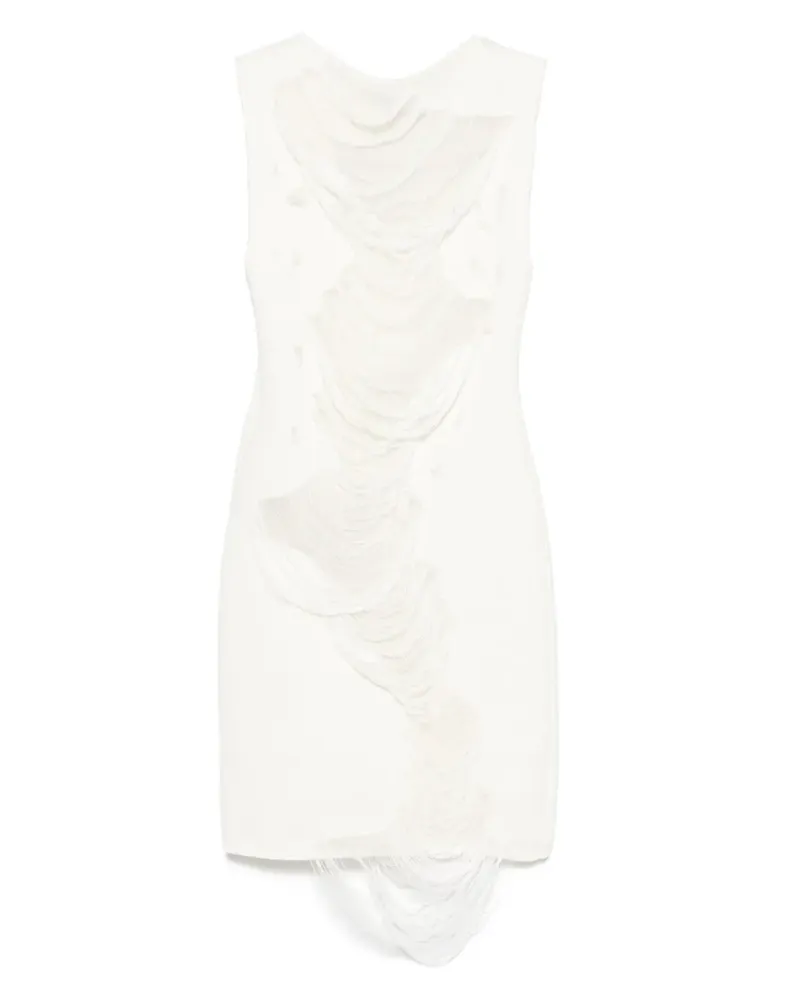 Maison Margiela Minikleid in Distressed-Optik - Weiß Weiß