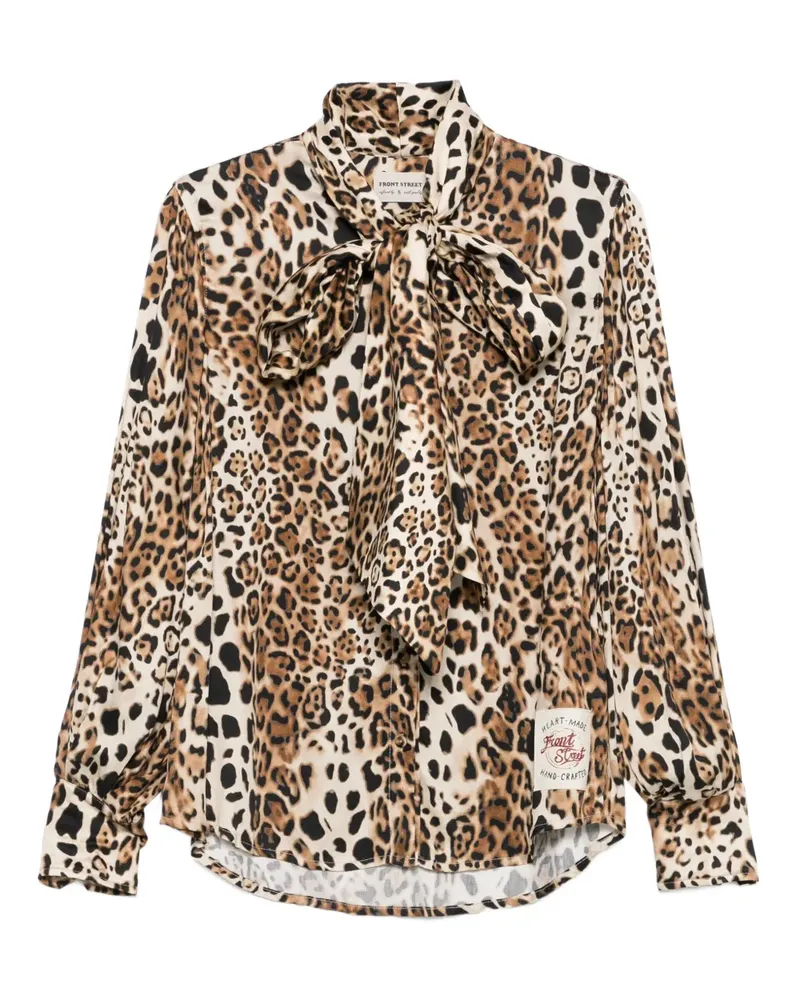Front Street 8 Hemd mit Leoparden-Print - Braun Braun