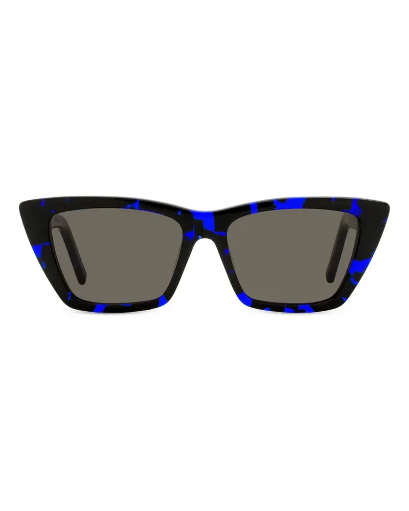 Saint Laurent Brille mit eckigem Gestell - Blau Blau