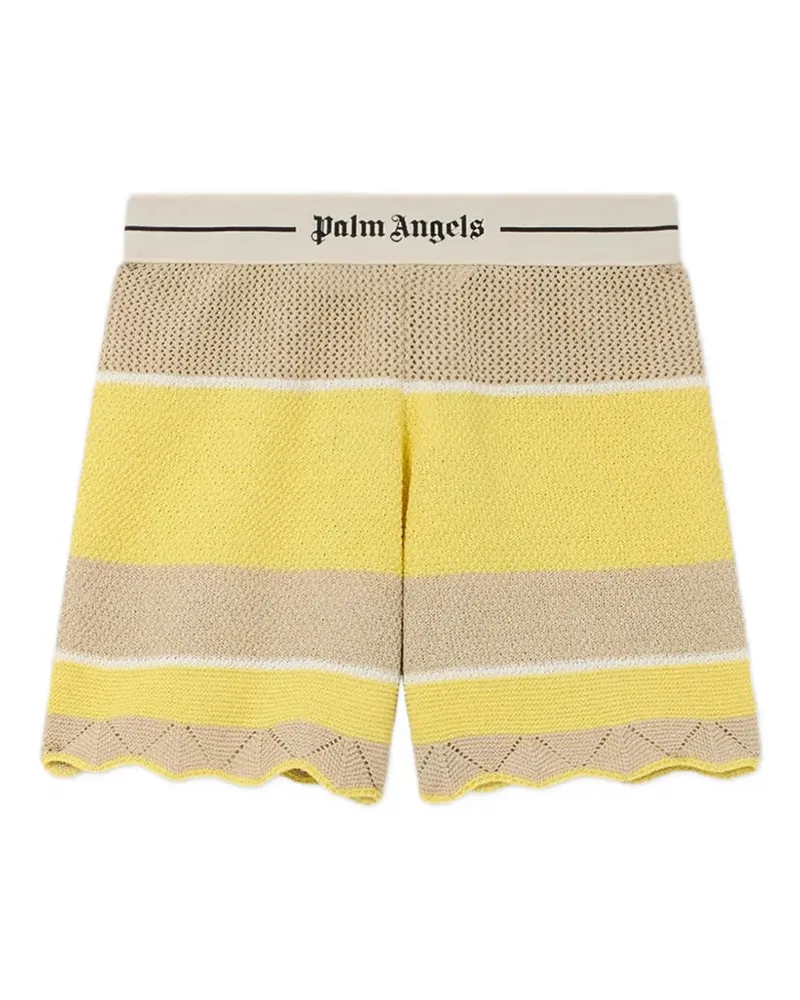 Palm Angels logo beach knit shorts - Gelb Gelb