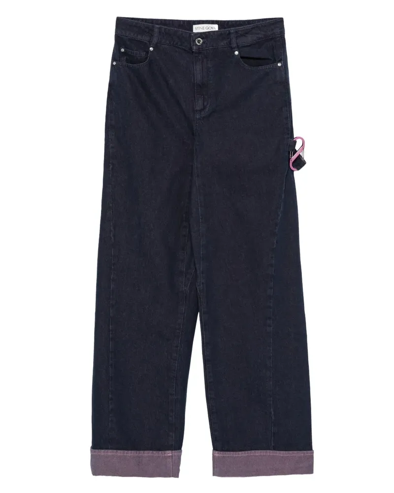 Stine Goya Five-Pocket-Jeans mit Umschlag - Blau Blau