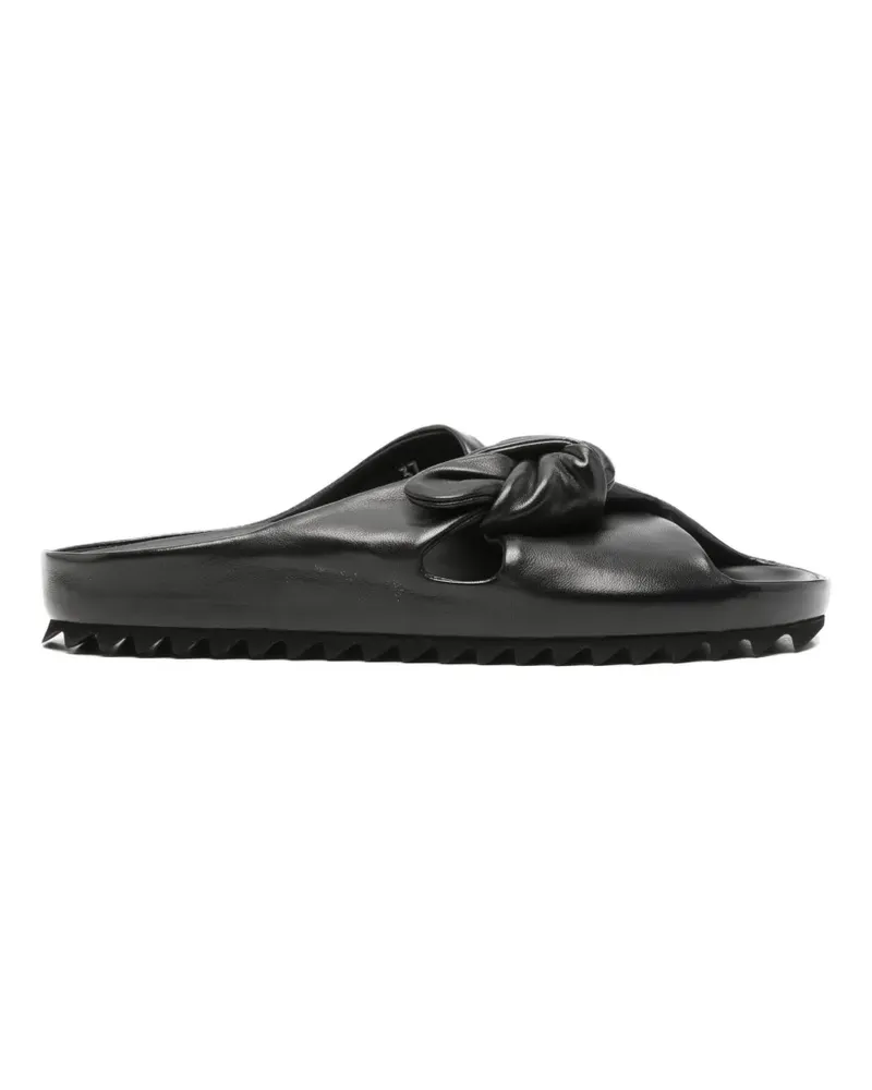 Officine Creative Italia Pelagie knotted leather mules - Schwarz Schwarz