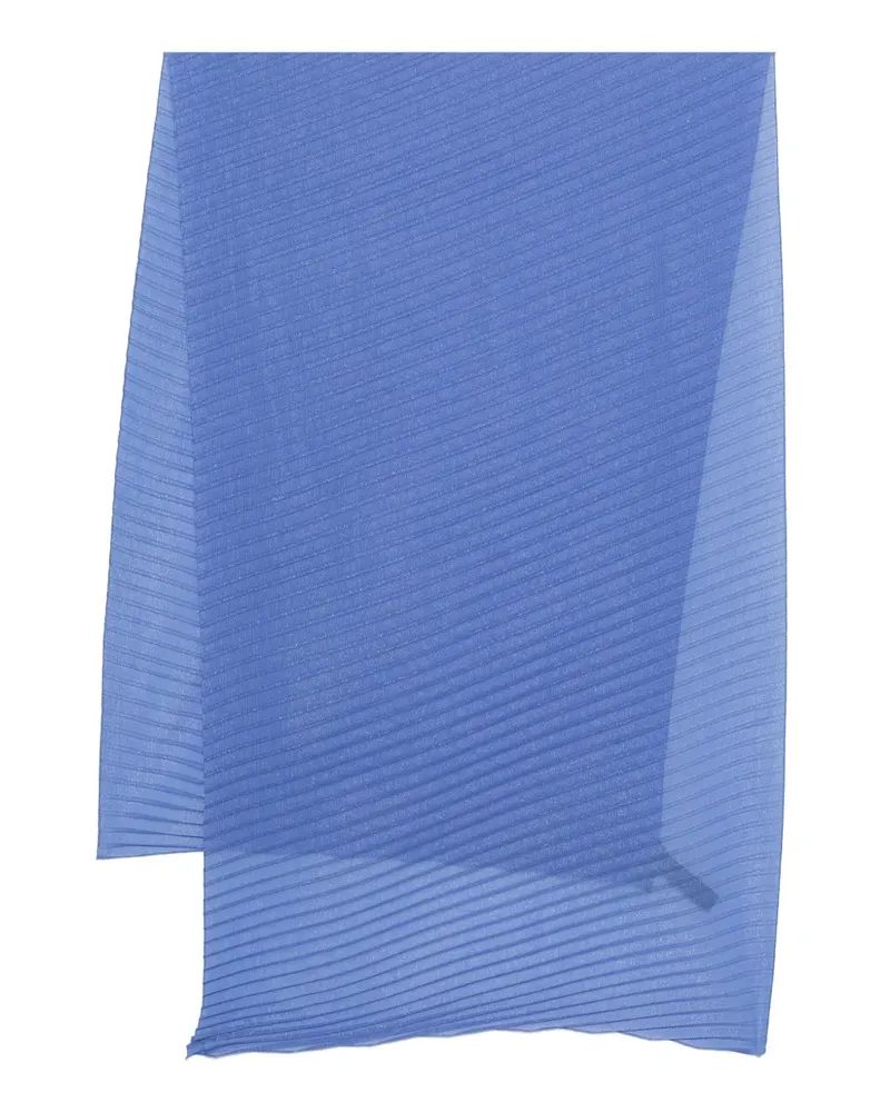 Emporio Armani Plissierter Schal - Blau Blau