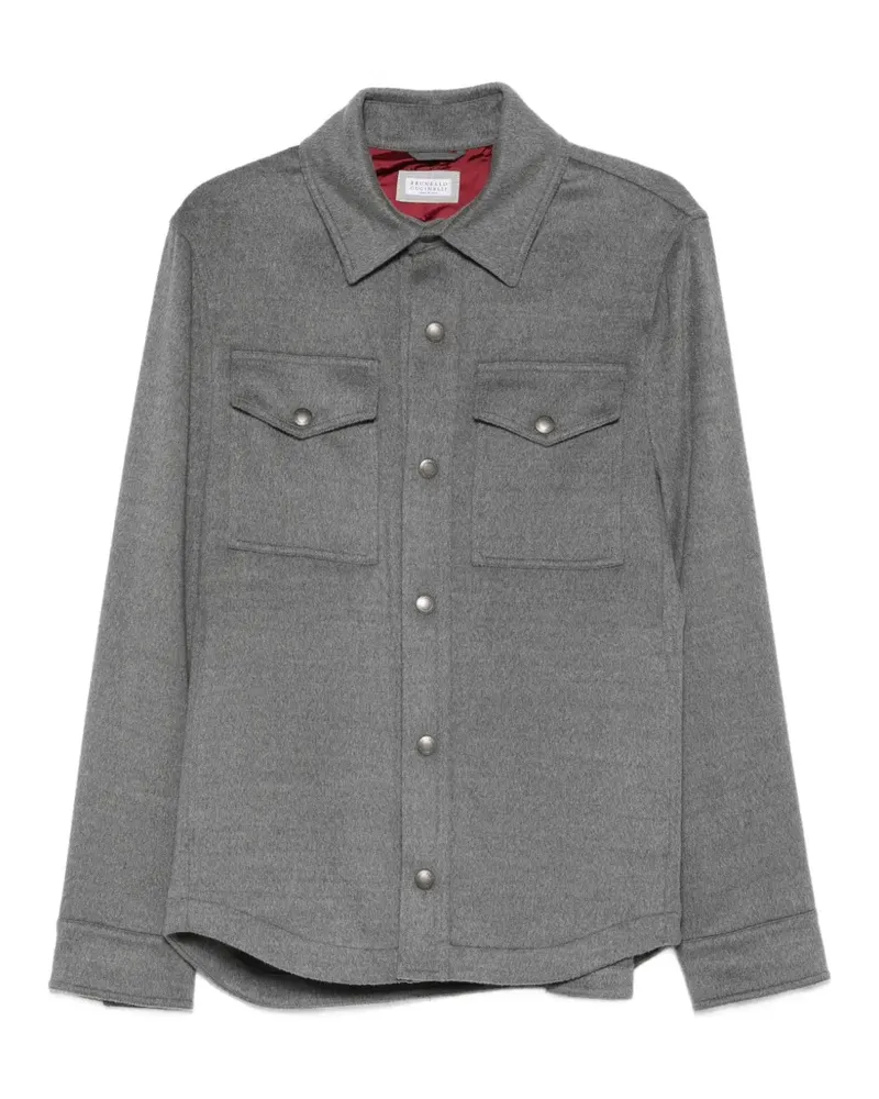 Brunello Cucinelli flap-pocket shirt jacket - Grau Grau