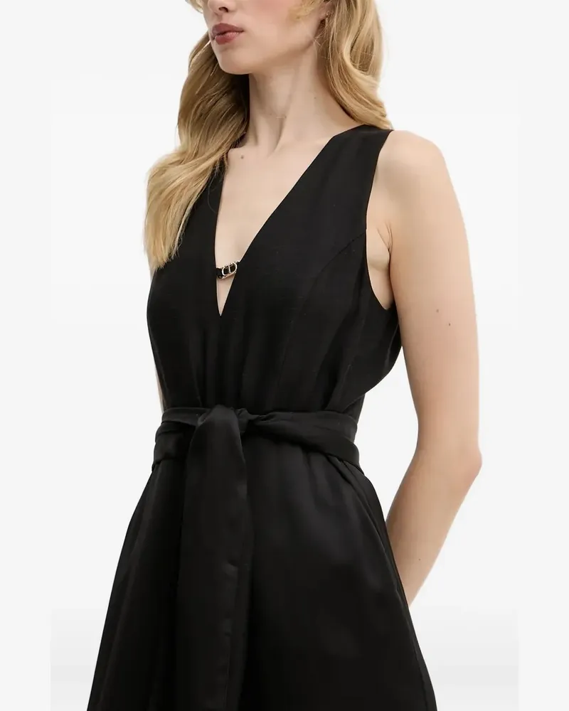 Twin-Set Jumpsuit mit Gürtel - Schwarz Schwarz