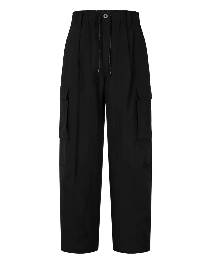 STUDIO TOMBOY Cargohose mit Kordelzug - Schwarz Schwarz