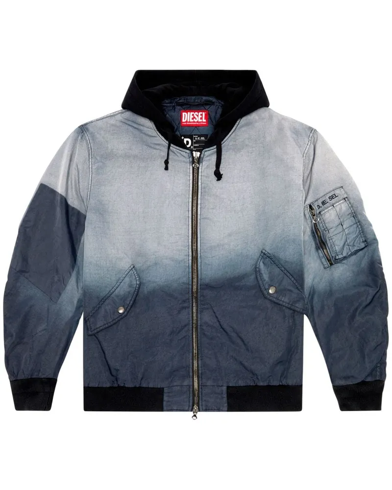 Diesel J-Common Bomberjacke mit Kapuze - Blau Blau