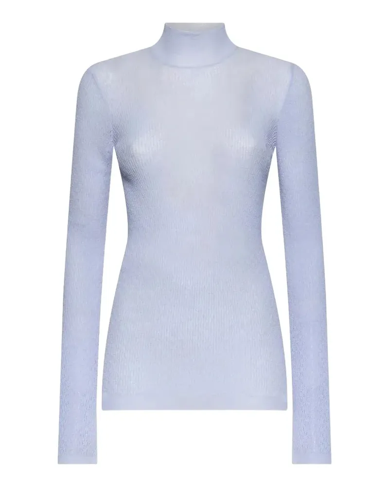 Maison Margiela Gestrickter Pullover mit Stehkragen - Blau Blau