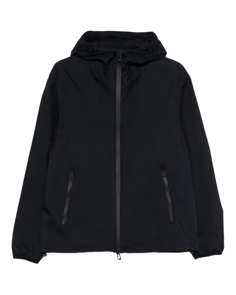 Emporio Armani zip-up hooded jacket - Blau Blau