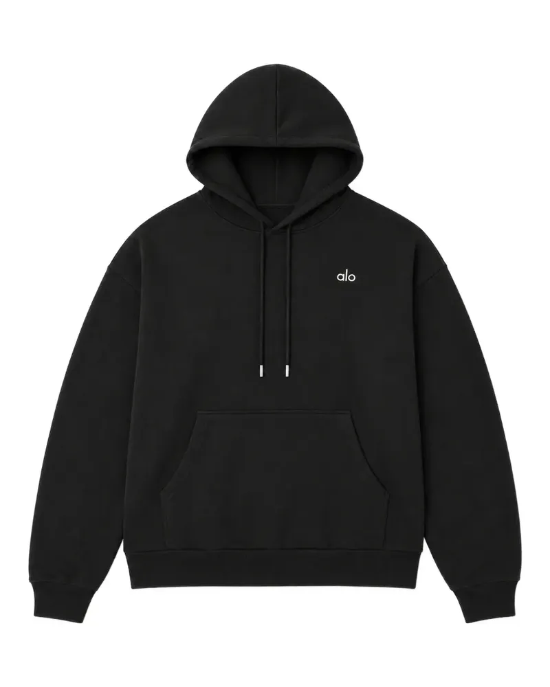 alo Accolade logo-print hoodie - Schwarz Schwarz