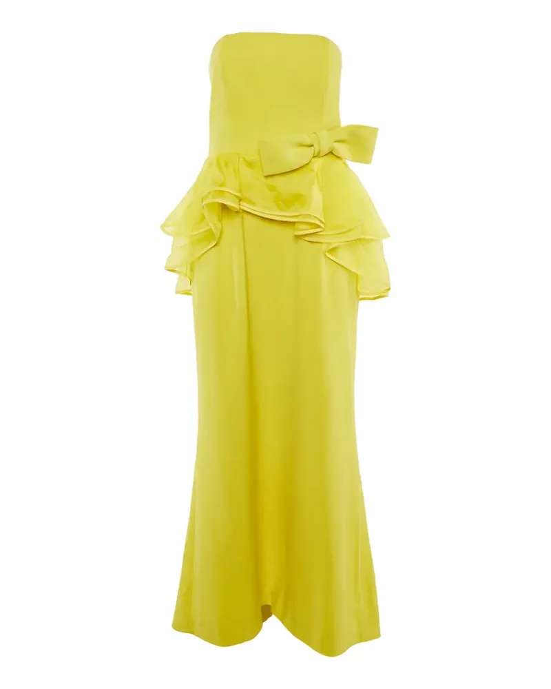 Paule Ka Asymmetrisches Maxikleid mit Schleife - Gelb Gelb