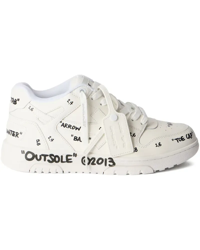 OFF-WHITE quotation leather out of office trainers - Weiß Weiß