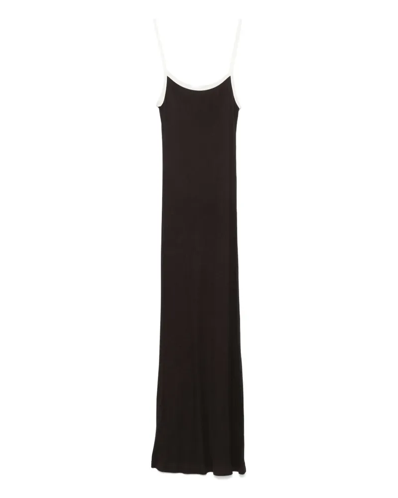 Aya Muse Geripptes Midikleid - Braun Braun