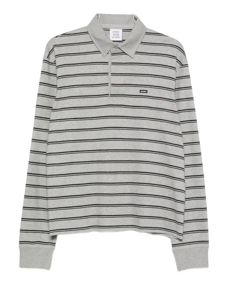 VETEMENTS striped long-sleeve polo shirt - Grau Grau