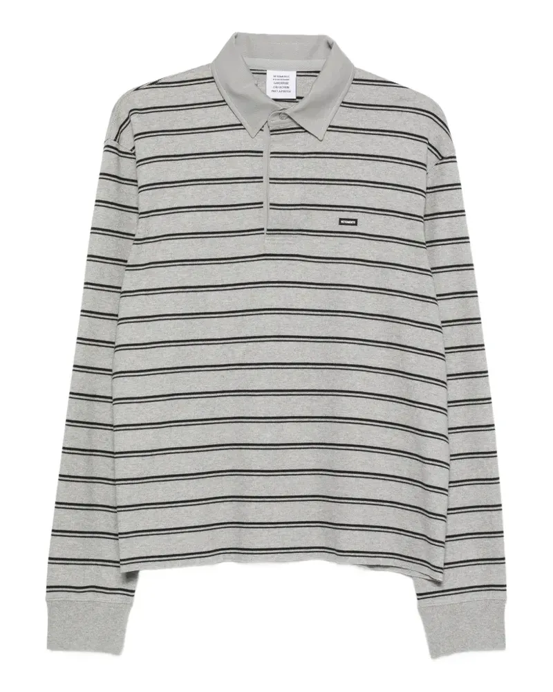 VETEMENTS Gestreiftes Poloshirt - Grau Grau