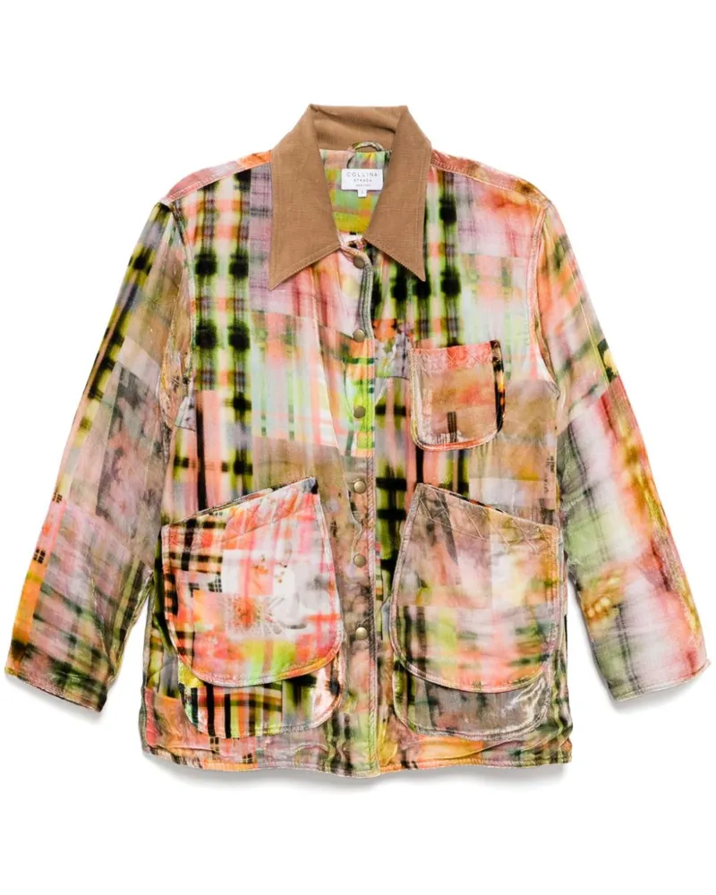 Collina Strada Karierte Jacke - Orange Orange