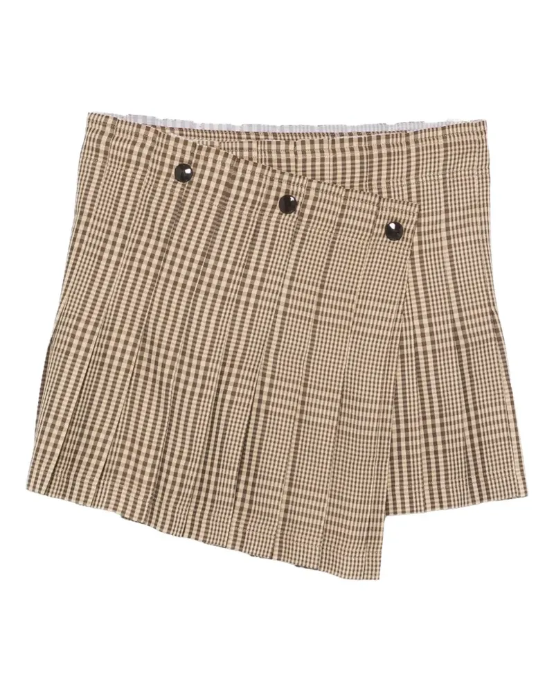 Semicouture Alicia pleated-design mini skirt - Nude Nude