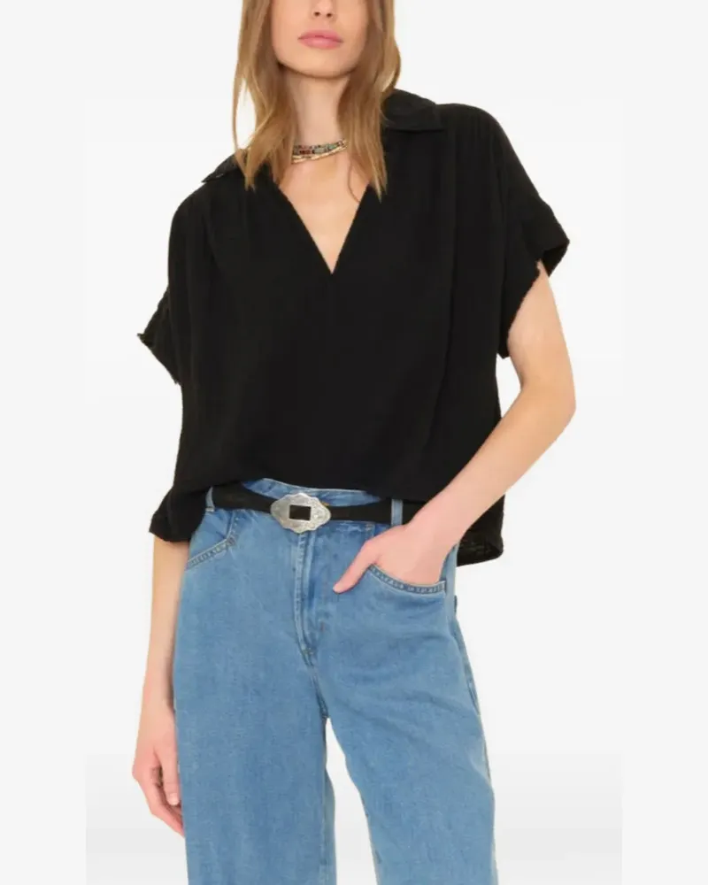 Xírena Reggie cotton top - Schwarz Schwarz