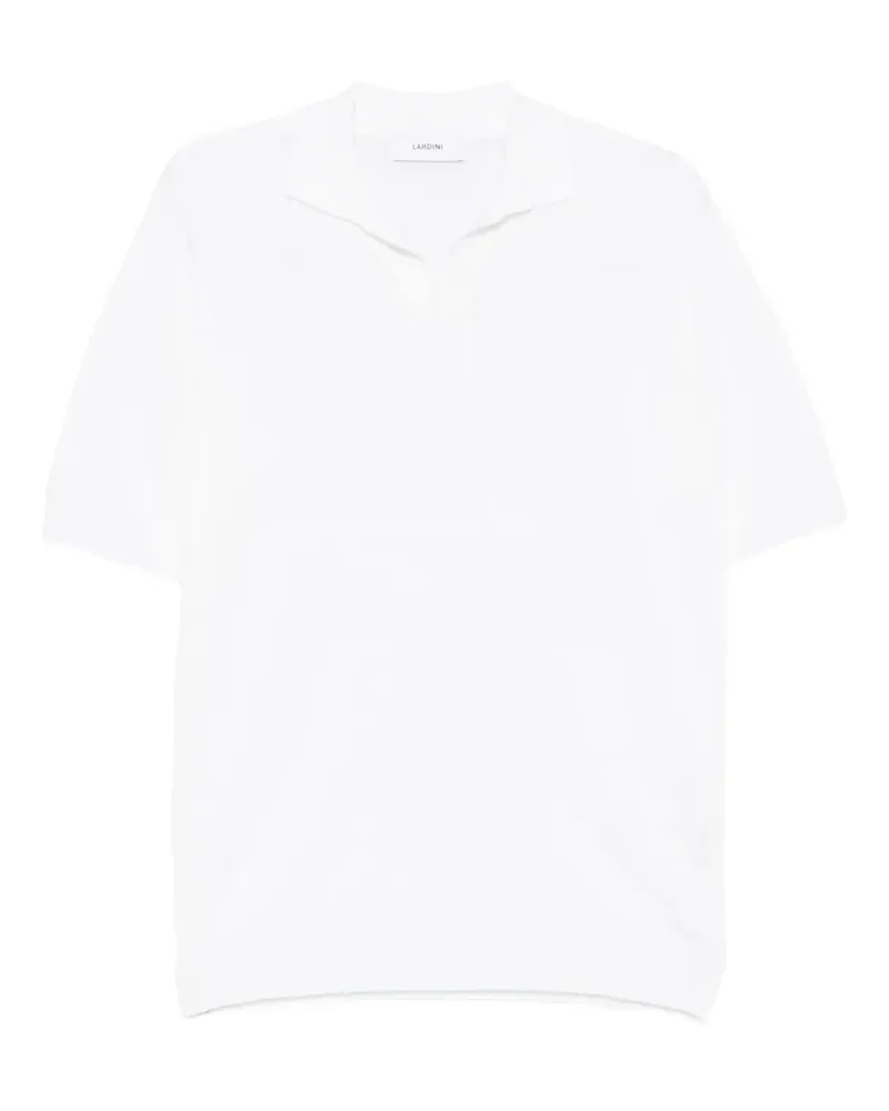 LARDINI T-Shirt mit V-Ausschnitt - Weiß Weiß