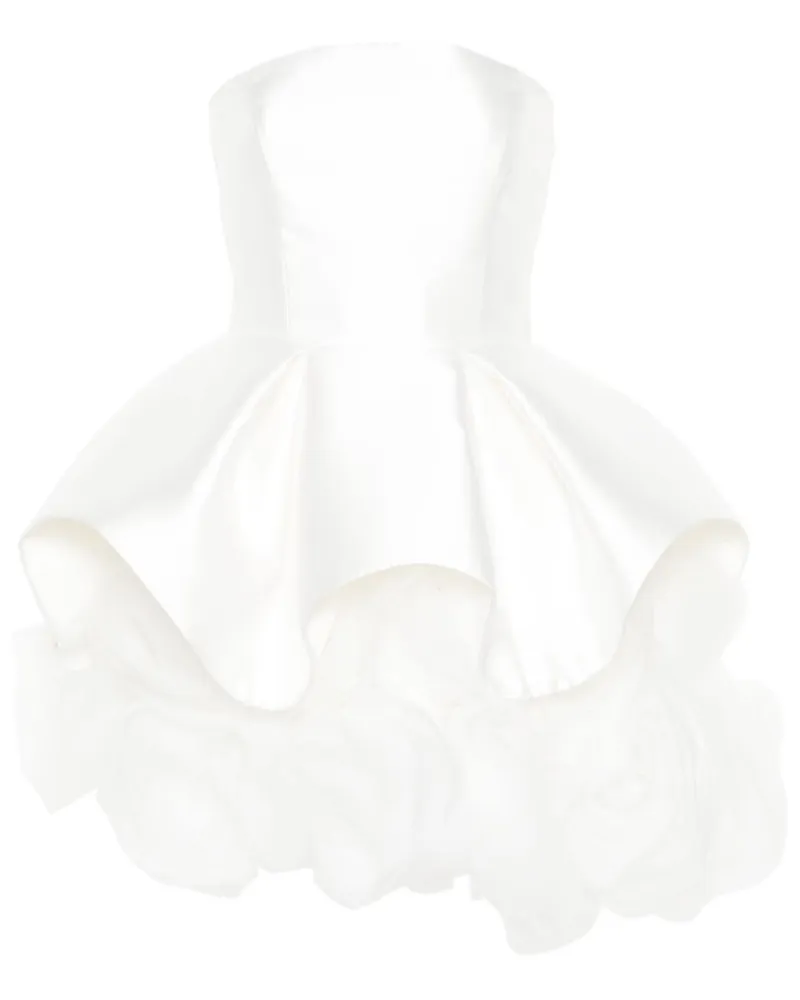 Ana Radu Minikleid mit Blumenapplikation - Weiß Weiß