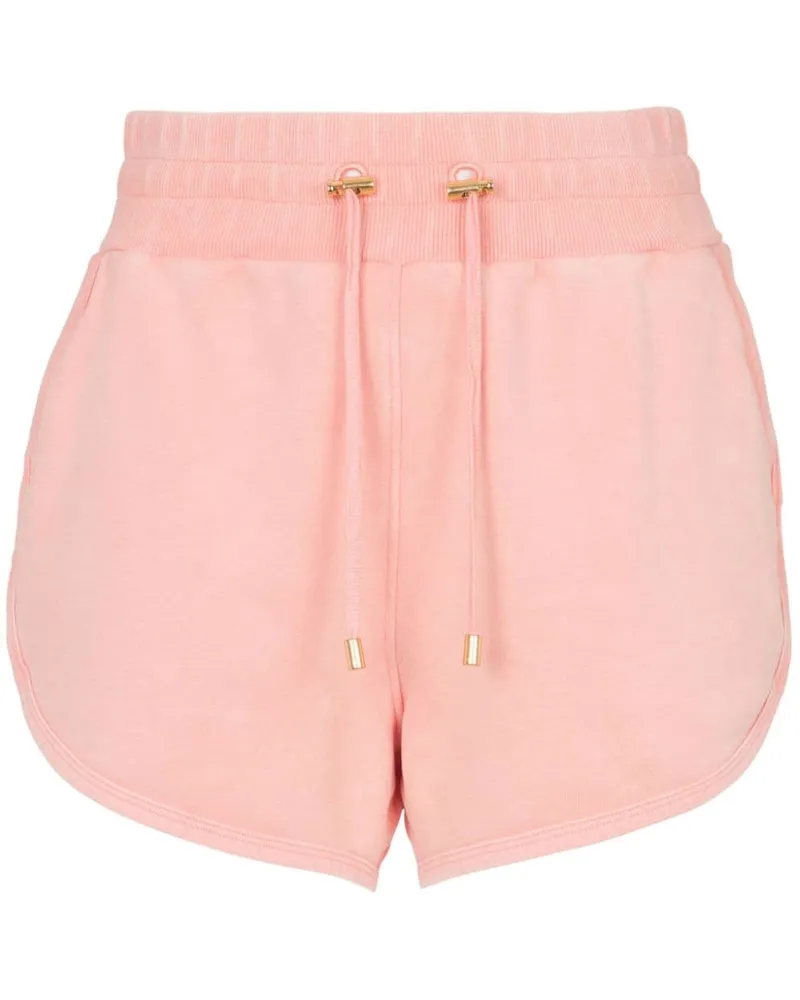 Balmain Shorts mit Logo-Stickerei - Rosa Rosa