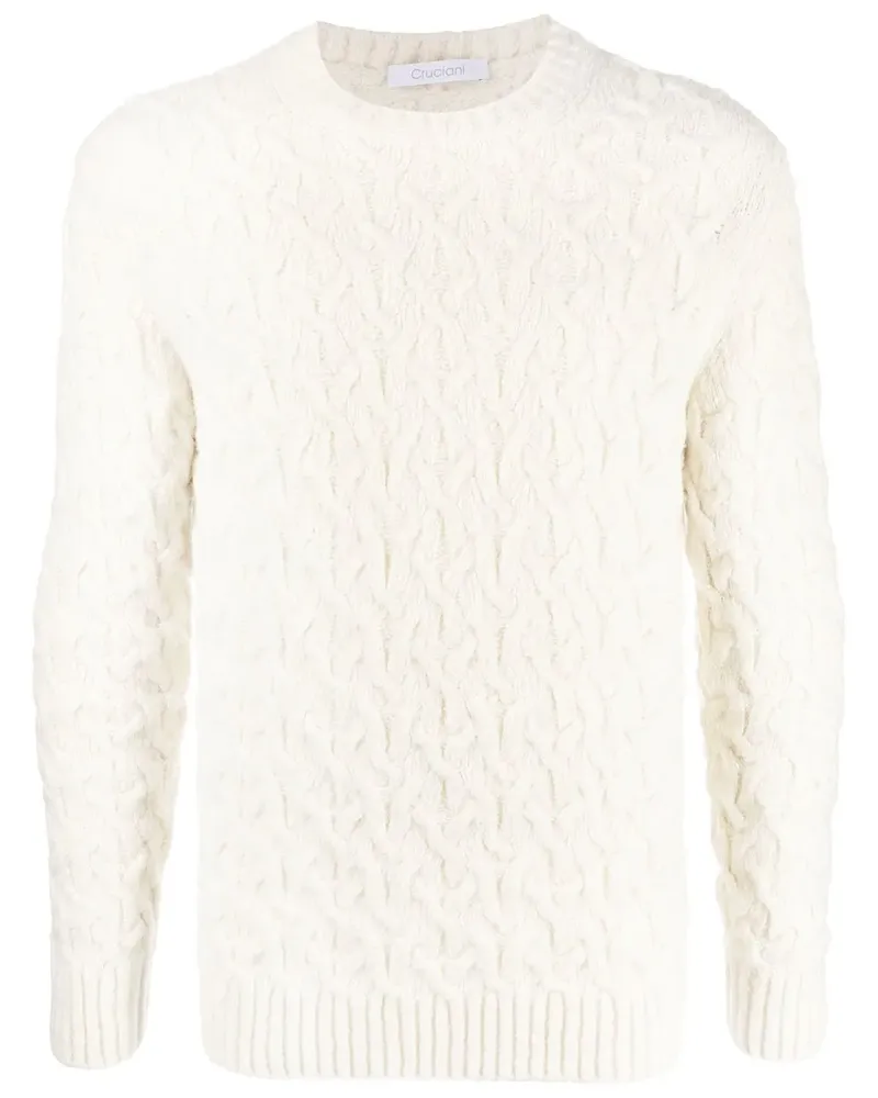 Cruciani Strukturierter Pullover - Weiß Weiß