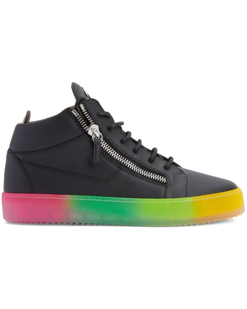 Giuseppe Zanotti Kriss Sneakers mit bunter Sohle Schwarz