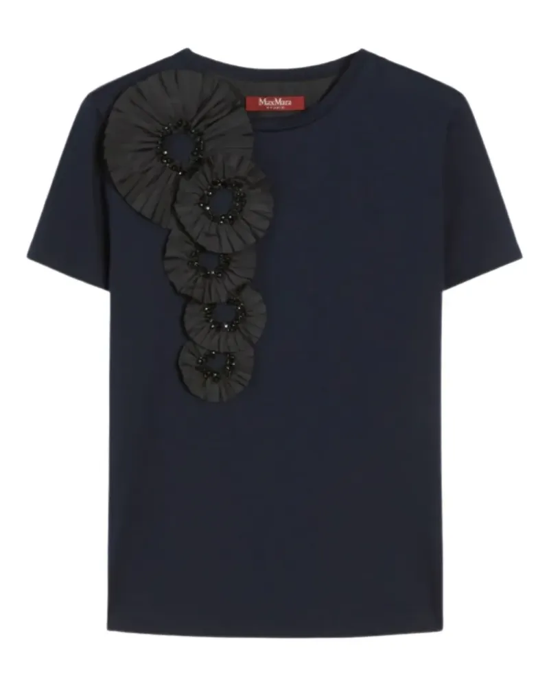 Max Mara Kurzärmeliges Pontile T-Shirt - Blau Blau