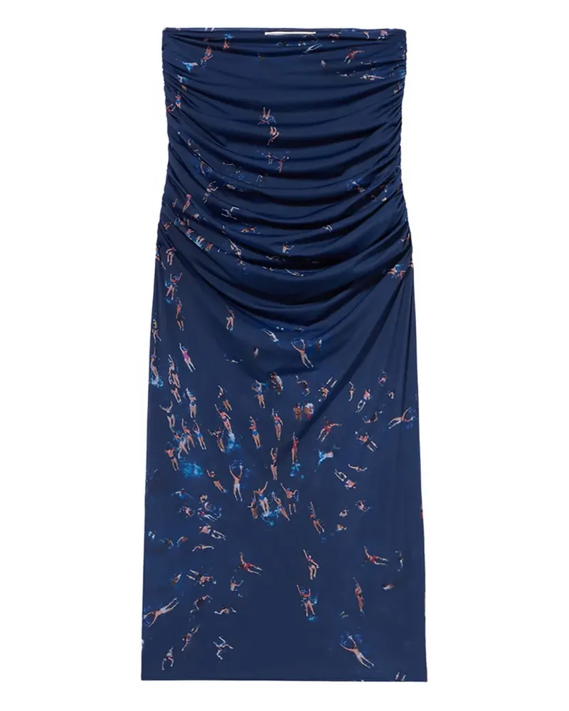 Blumarine swimmers-print midi skirt - Blau Blau