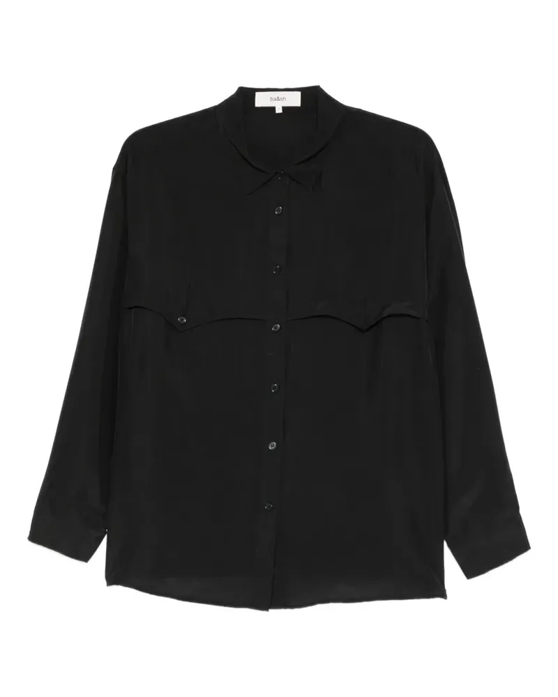 ba&sh Hemd aus Seide - Schwarz Schwarz