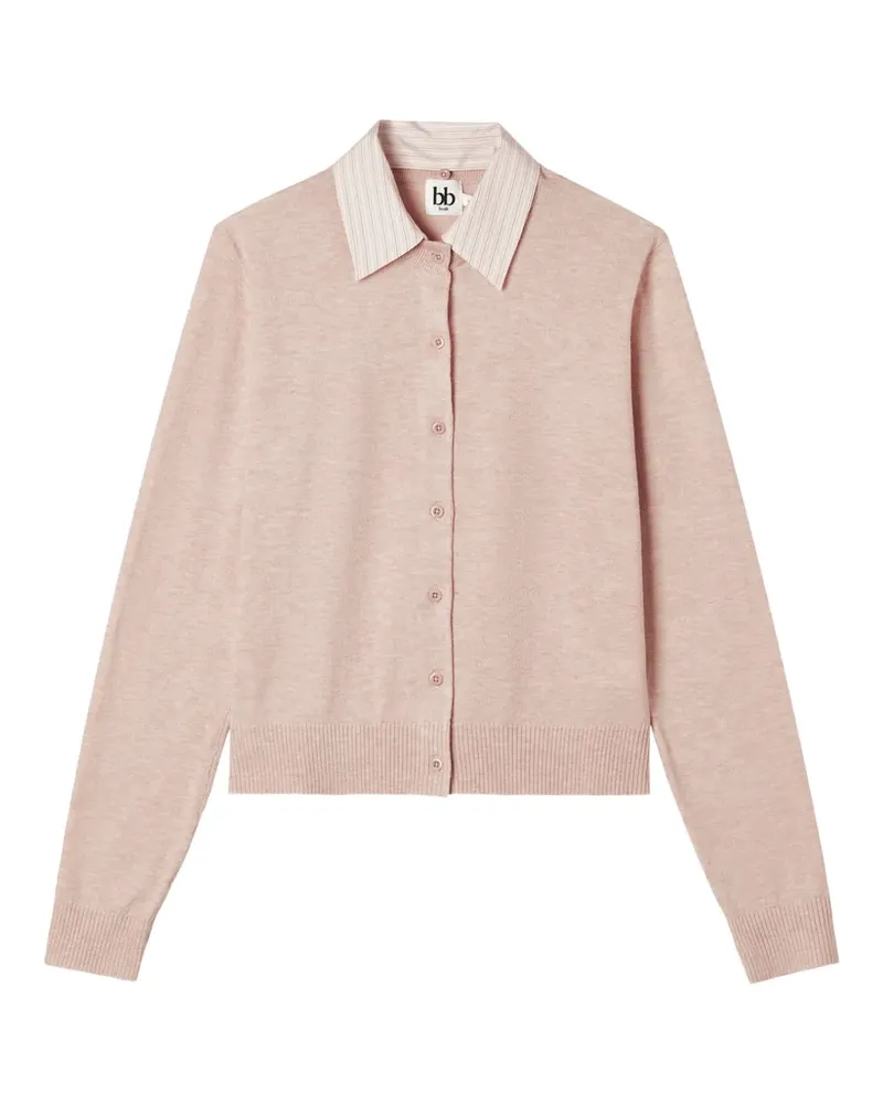 b+ab Cardigan mit Kontrastkragen - Rosa Rosa