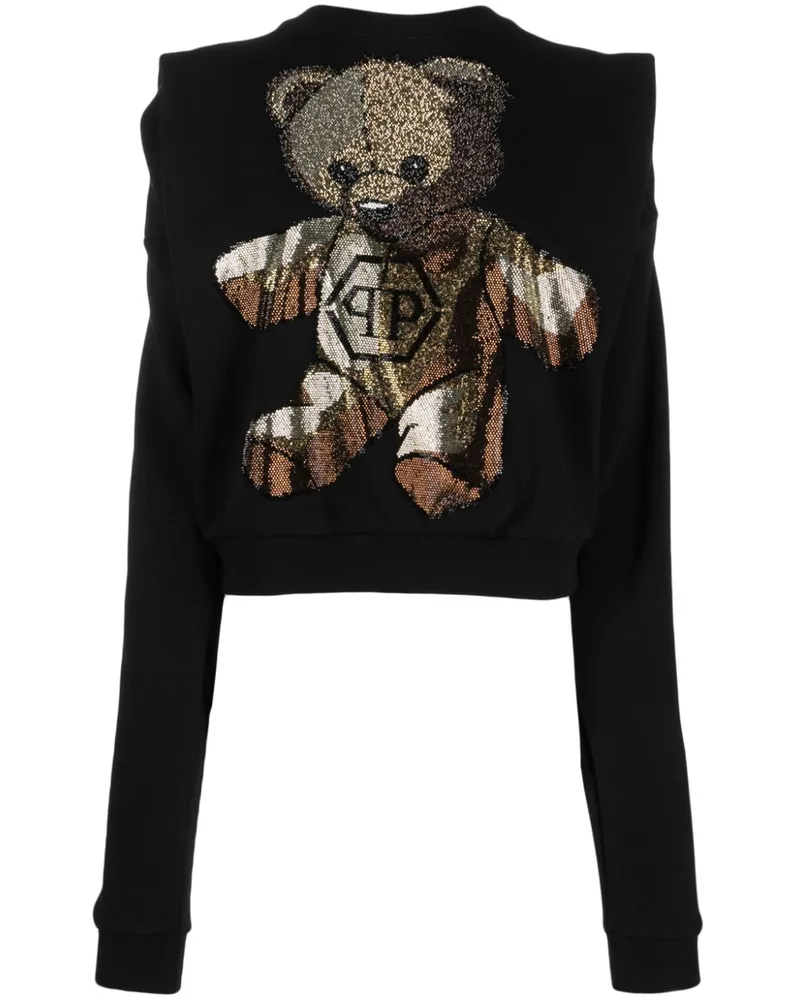 Philipp Plein T-Shirt mit Kristallen - Schwarz Schwarz