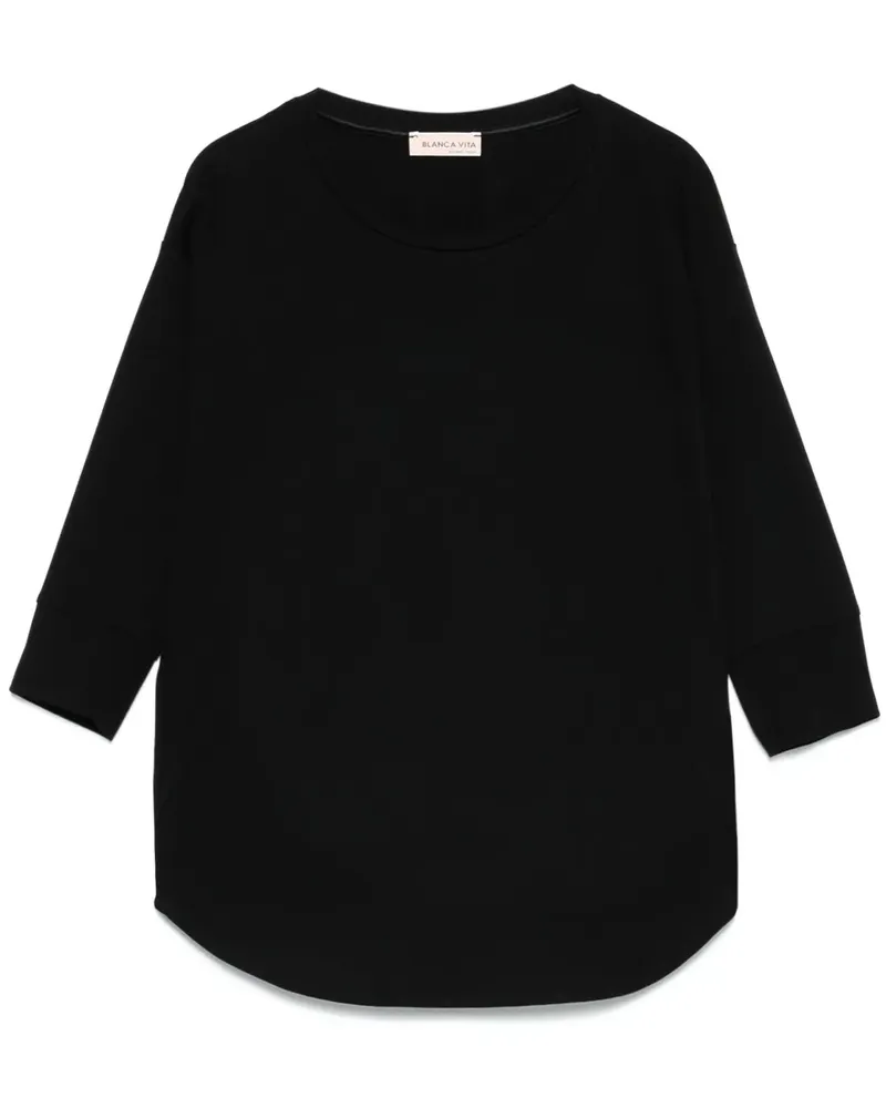 Blanca T-Shirt mit Dreiviertelärmeln - Schwarz Schwarz