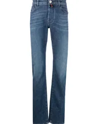 Billionaire Halbhohe Straight-Leg-Jeans Blau