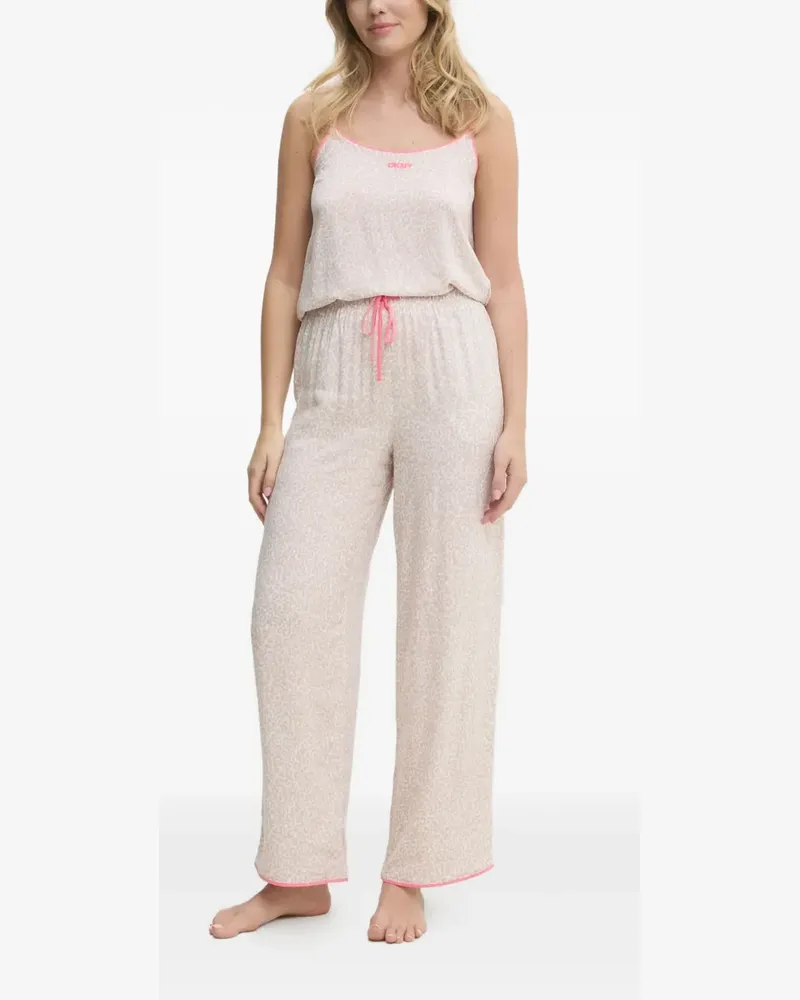 DKNY Pyjama mit Leoparden-Print - Nude Nude