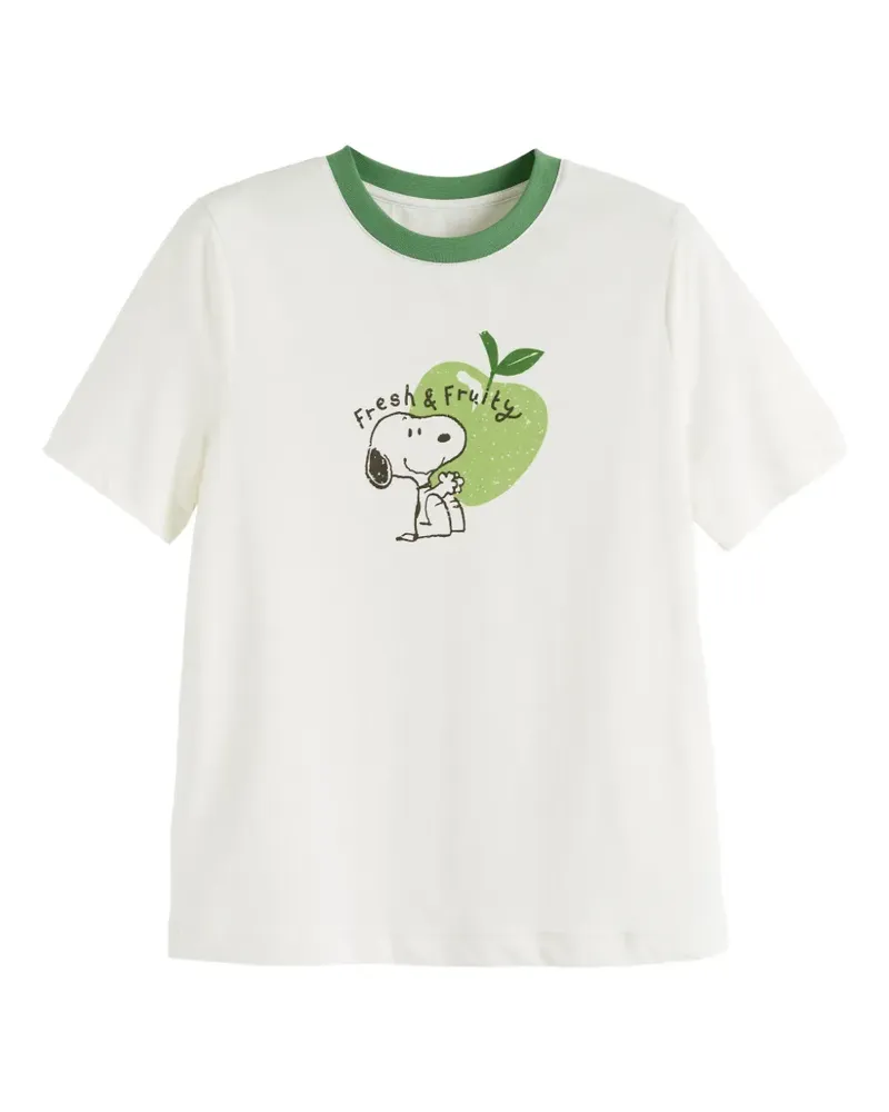 Chinti & Parker Snoopy Apple T-Shirt - Weiß Weiß
