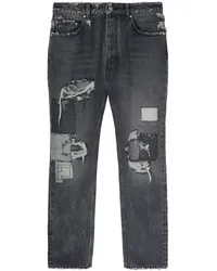 Palm Angels Gerade Jeans im Distressed-Look Schwarz