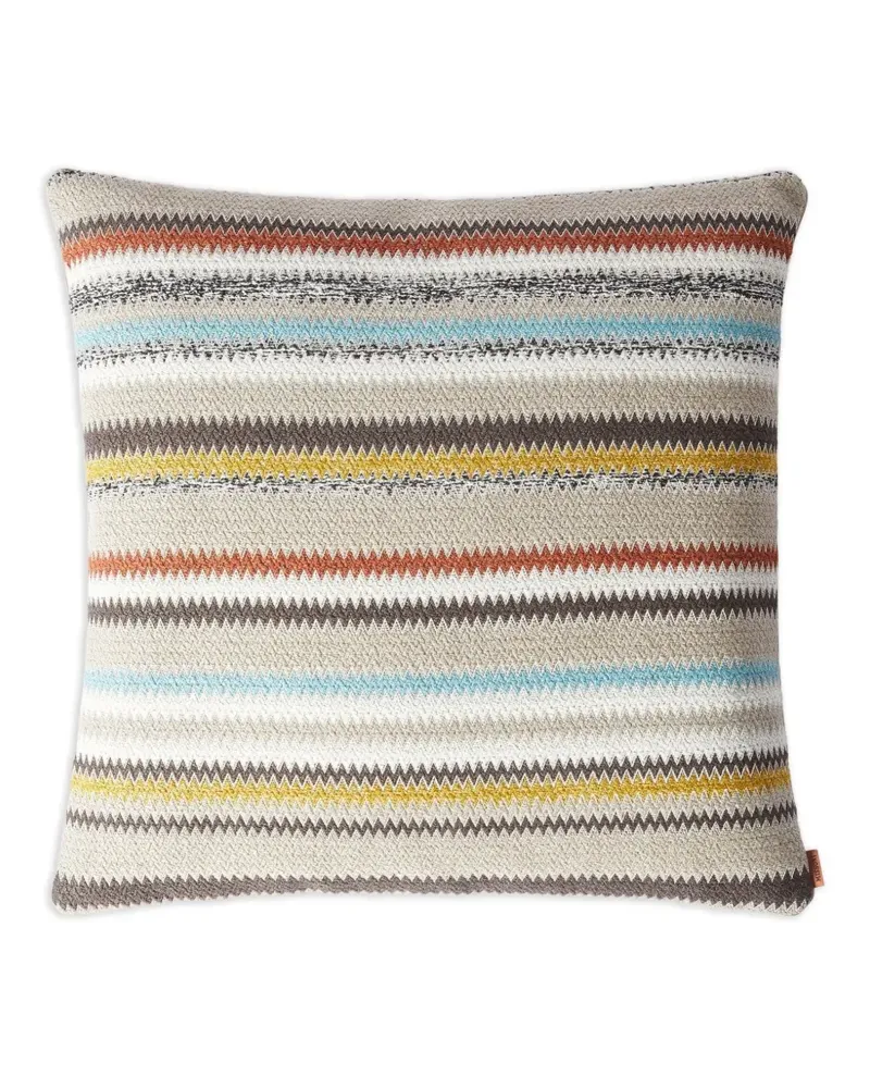 Missoni Home Blurred Kissen mit Zickzackmuster (50cm x 50cm) - Grau Grau