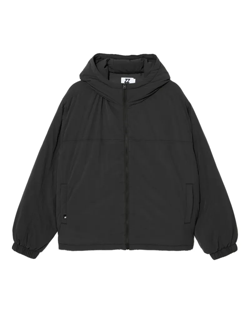 Izzue Jacke mit Logo-Patch - Schwarz Schwarz