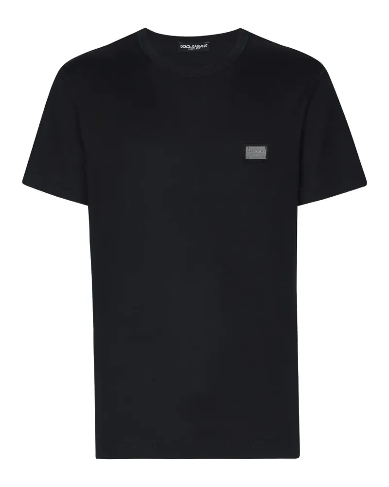 Dolce & Gabbana T-Shirt mit Logo-Detail - Blau Blau