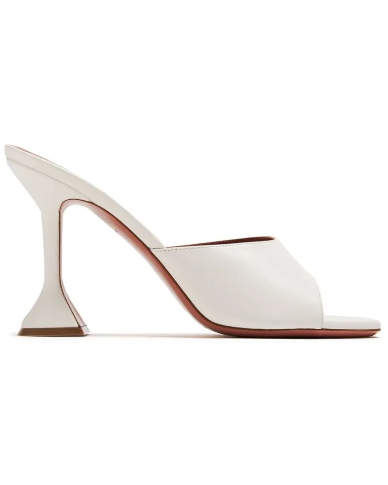Amina Muaddi Lupita Mules 95mm - Weiß Weiß