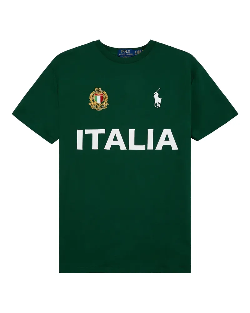 Ralph Lauren T-Shirt mit Wappen-Patch - Grün Grün